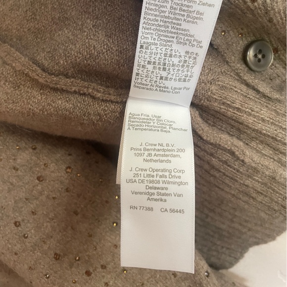 J. Crew V-neck cardigan & sweater shell in Supersoft yarn with crystals - L - Picture 9 of 9